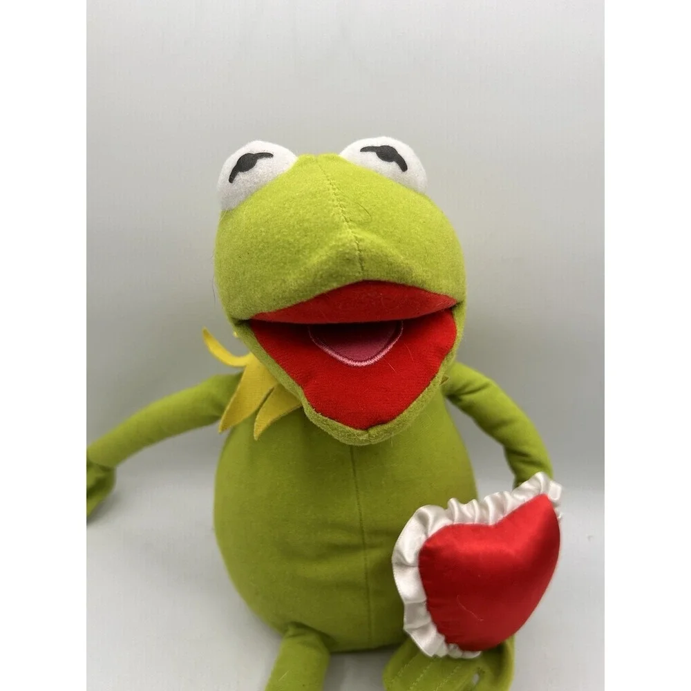 Disney Rare Valentine's Kermit The Frog w/Red Heart‎ Plush Just Play Plush 21